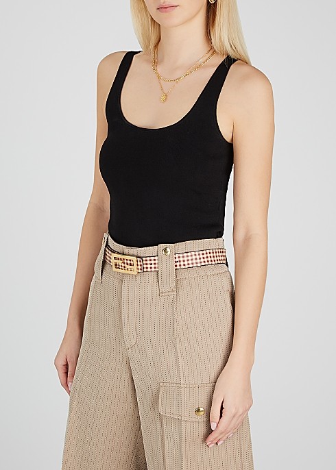 FENDI Burgundy reversible leather belt HK$3,590
