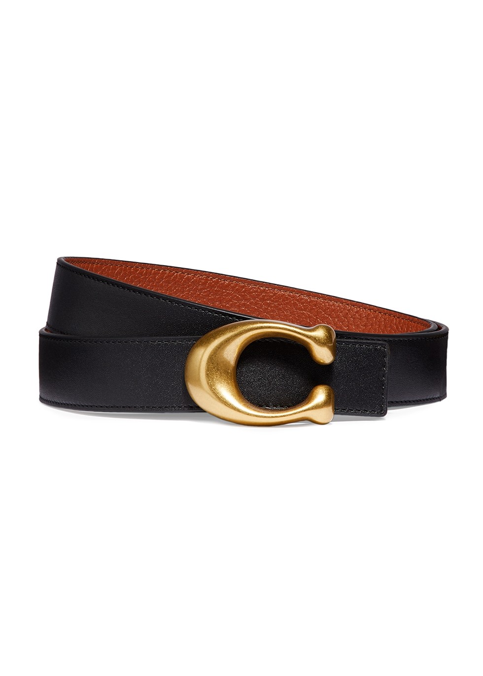 #COACH Black and brown reversible leather belt HK$1,320