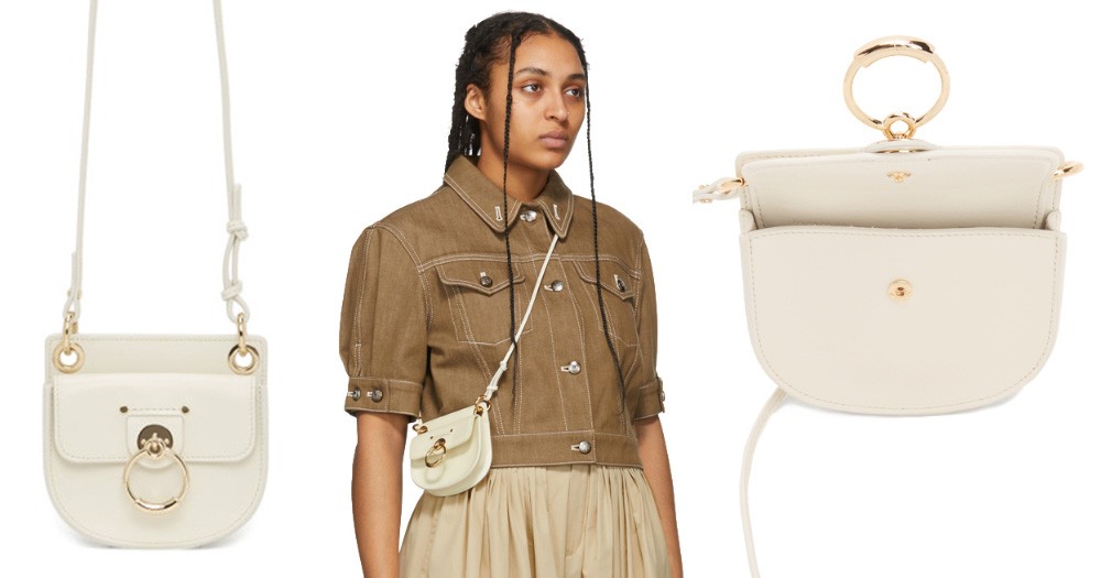 Chloé White Mini Tess Bag HKD $2888 24%OFF