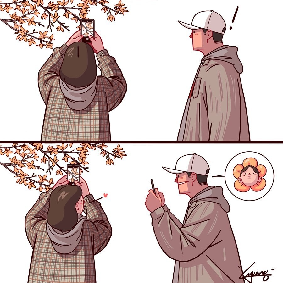 愛情插畫, 愛情語錄, 愛情插畫師, 韓國插畫, 戀人寫實生活, 情侶真實模樣
