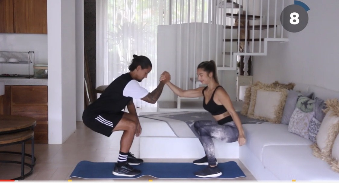 瘦身, 家居運動, couple workout, 減手臂,減拜拜肉,減肚腩,情侶拍拖,情侶運動,減大腿,男女瘦身