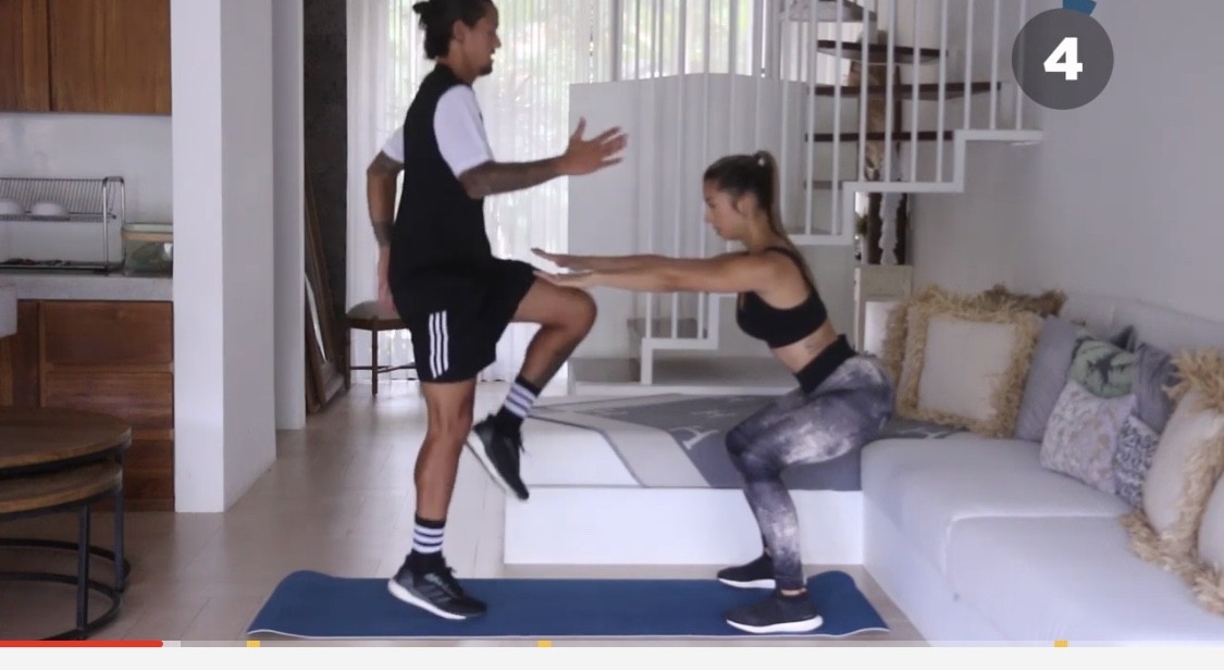 瘦身, 家居運動, couple workout, 減手臂,減拜拜肉,減肚腩,情侶拍拖,情侶運動,減大腿,男女瘦身