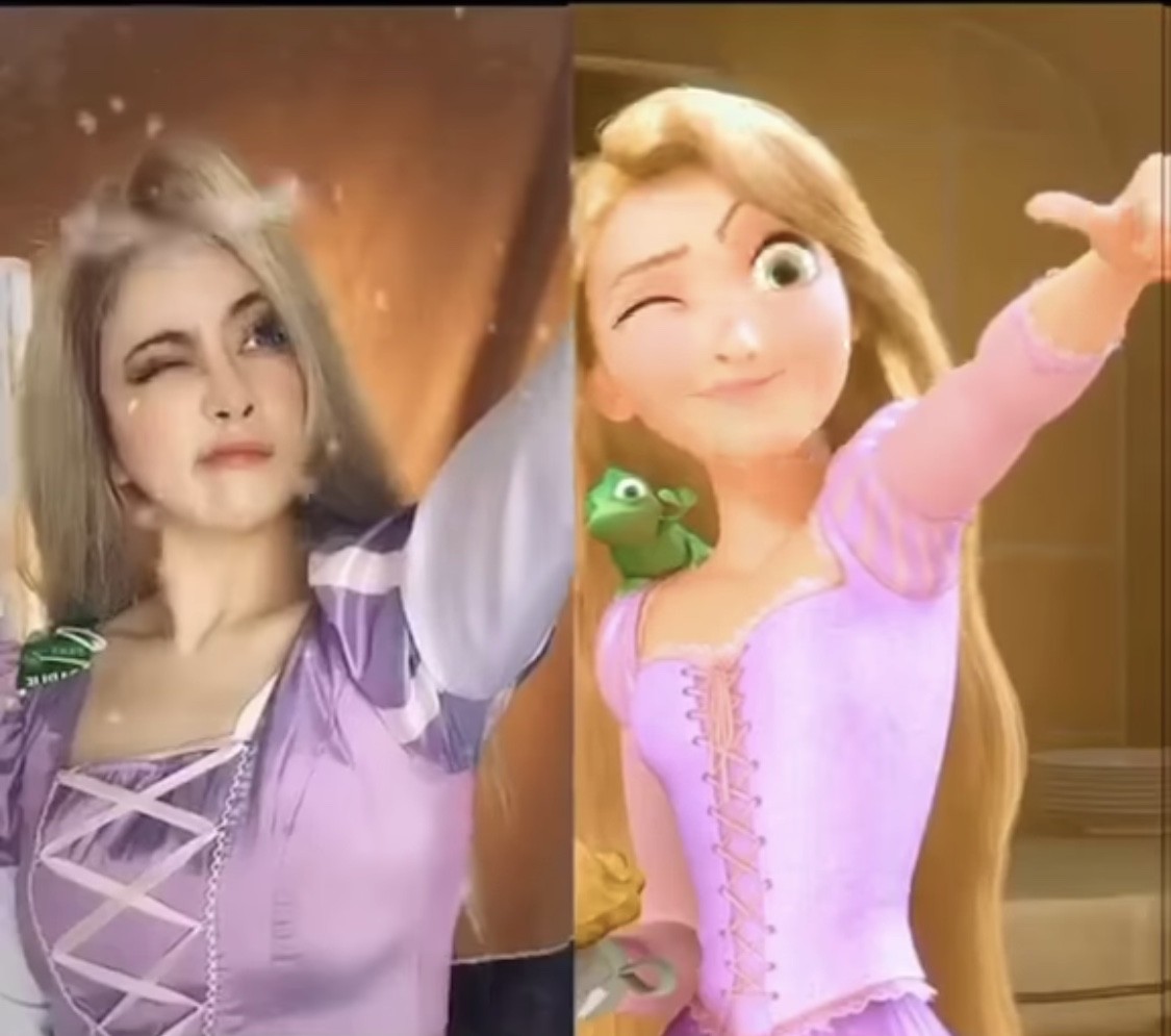 想不到原來扮公主也可以爆紅成名！全因她們扮得十分相似，撇除妝容之外，就連動作神情也非常入型入格！