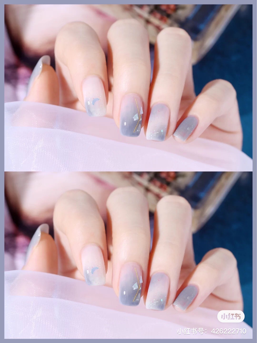 暈染美甲,夏日美甲,優雅感,少女感,夢幻感