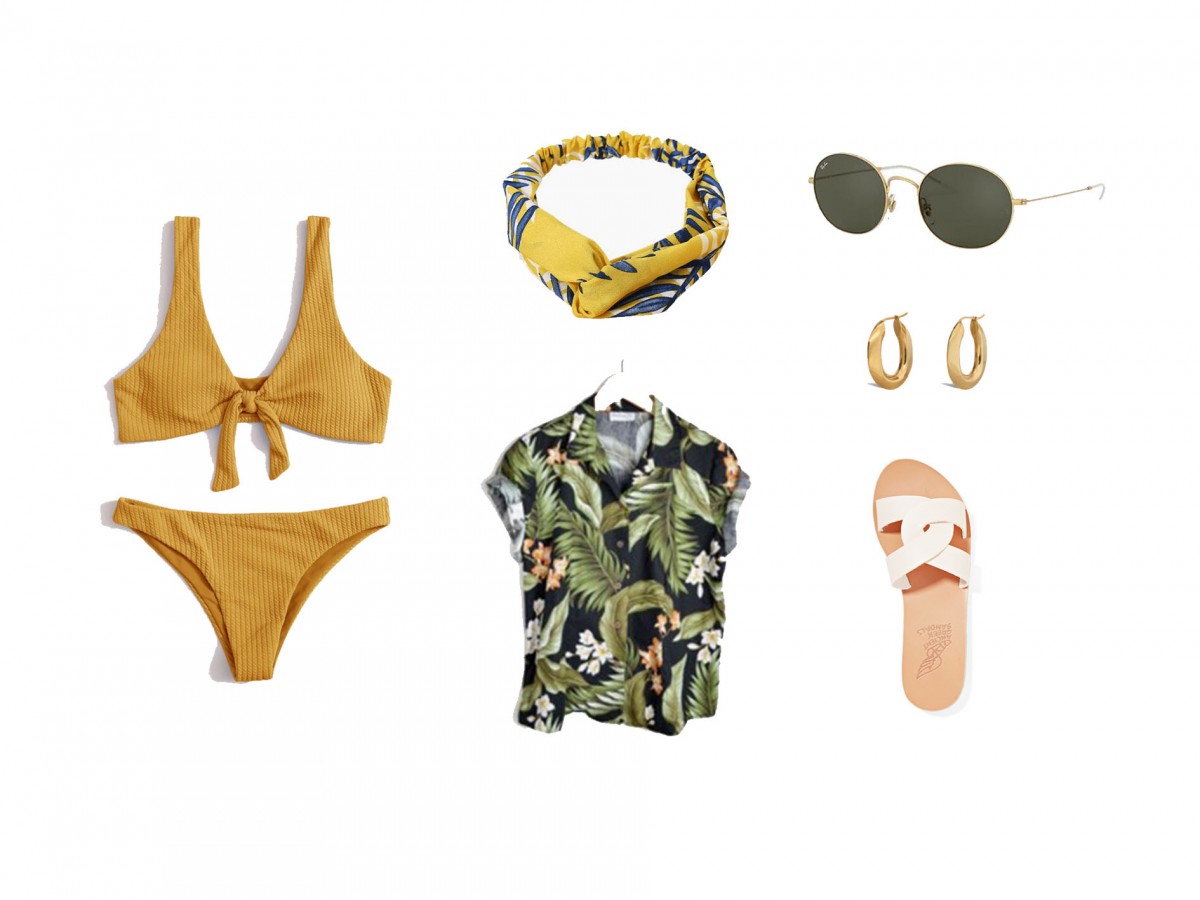 夏天穿搭,沙灘穿搭,沙灘look,夏日look,盛夏沙灘造型