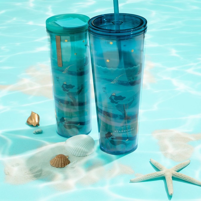台灣Starbucks「夢幻人魚系列」,貝殼金馬克杯、湖水藍魚尾水瓶超靚!