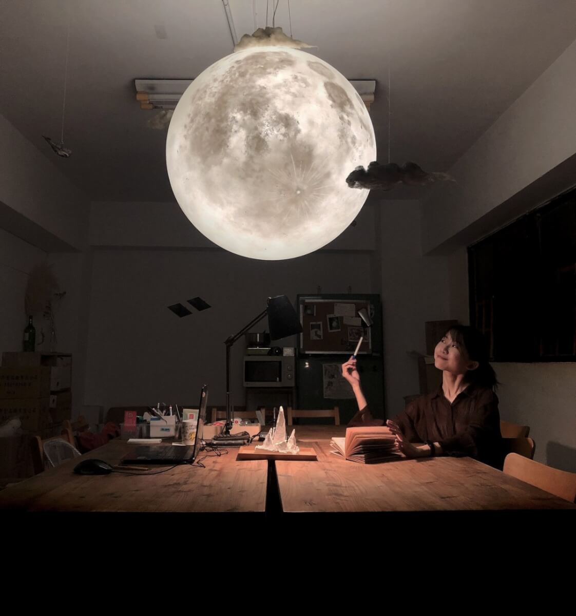 台灣ACORN Studio夢幻藍色月球燈Moon Titan Luna