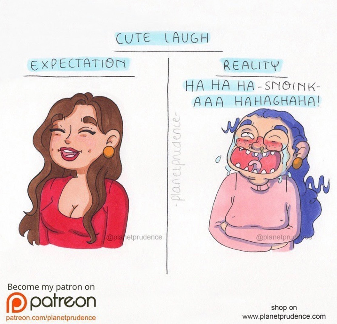 生活真的很艱難~保持儀態和形象都是女生生活天生懂做的事情,只是別人不知道女生的另一面有多麼的放縱,例如是大笑和跳舞的時候。