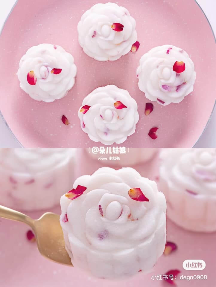 【冰皮月餅食譜】6步DIY絕美玫瑰奶黃冰皮月餅