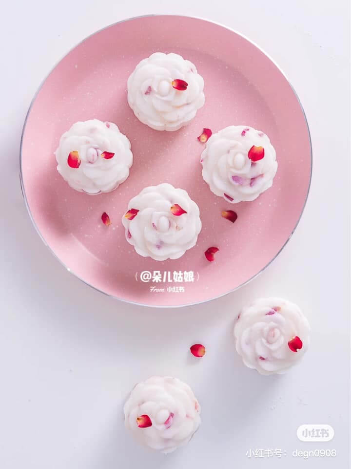【冰皮月餅食譜】6步DIY絕美玫瑰奶黃冰皮月餅