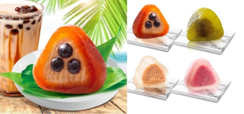 義美其實也推出了類似商品,以「義美奶茶」出名的它近日也推出了黑糖冰淇淋蛋糕賀母親節之外,原來6月時也曾推出珍珠水晶粽!粽裏面有機粒煙韌的珍珠以外,還有黑糖的味道,台灣人形容口味想一杯黑糖珍奶,雪過以後口感不會變硬,味道還不錯。