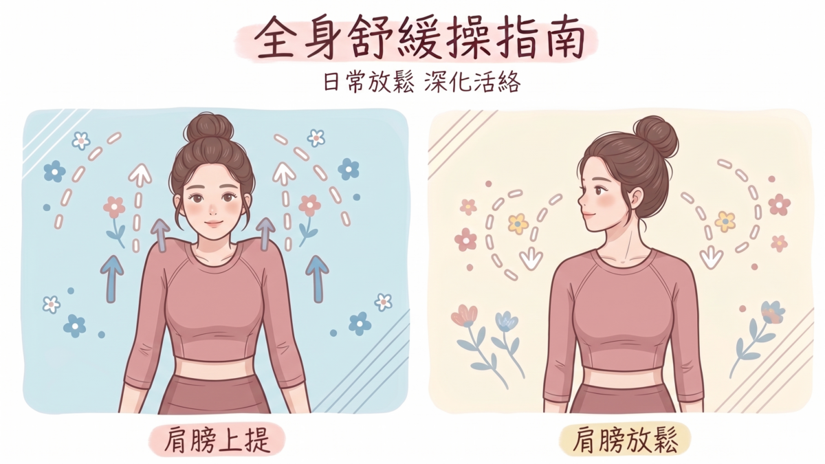 先順時針轉動肩膀，慢慢向上抬起，抬到最高點靜待10秒。