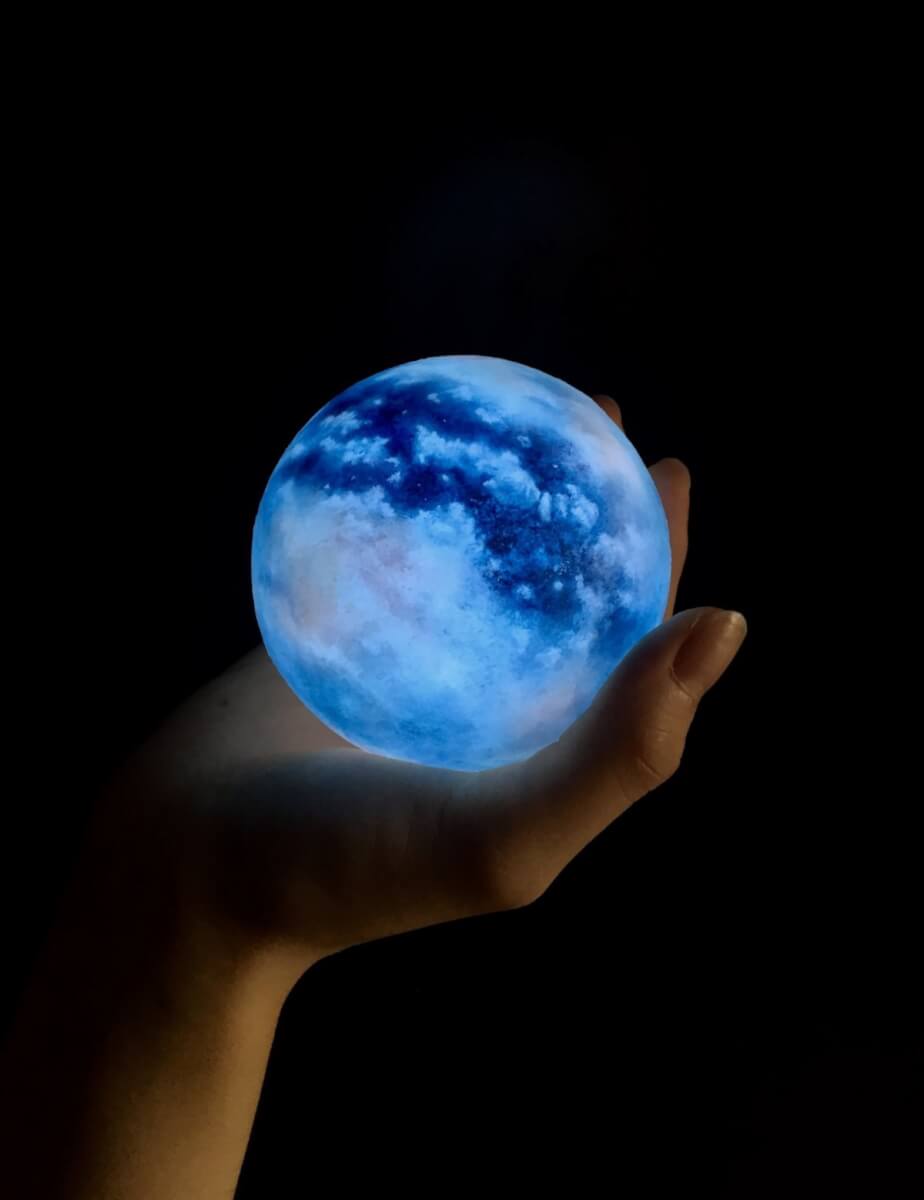 台灣ACORN Studio夢幻藍色月球燈Moon Titan Luna