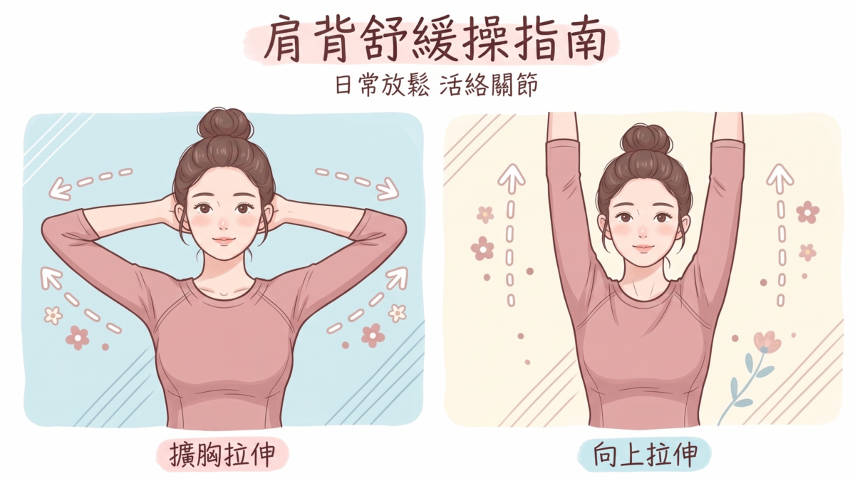 本身如果厚肩及有駝背問題的妳就要跟著這動作做了，它可以為你消除斜方肌，讓你變回更完美的一字膊線條！