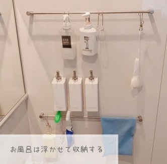 單車,吉他這些大型的物件,不是整天都會用的東西也可以掛牆上。廁所和廚房這些地方也可以多用這個方法,例如牙刷,鍋子等等。