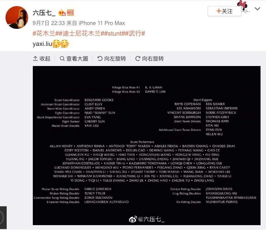 電影《花木蘭》武術替身靚過劉亦菲