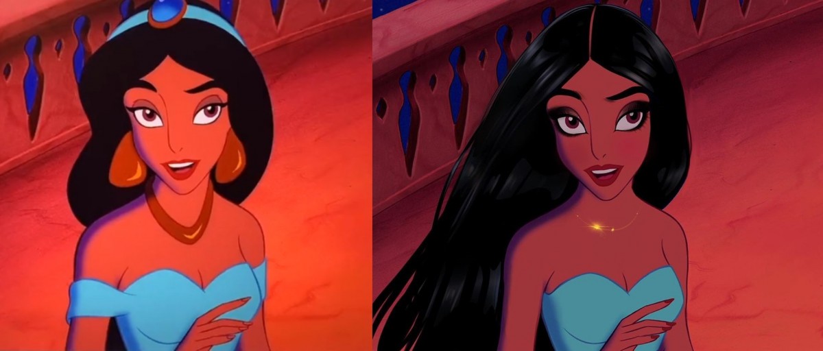 迪士尼公主現代造型插畫Yudelmis 貝兒/Elsa/小魚仙換上現代妝容穿搭