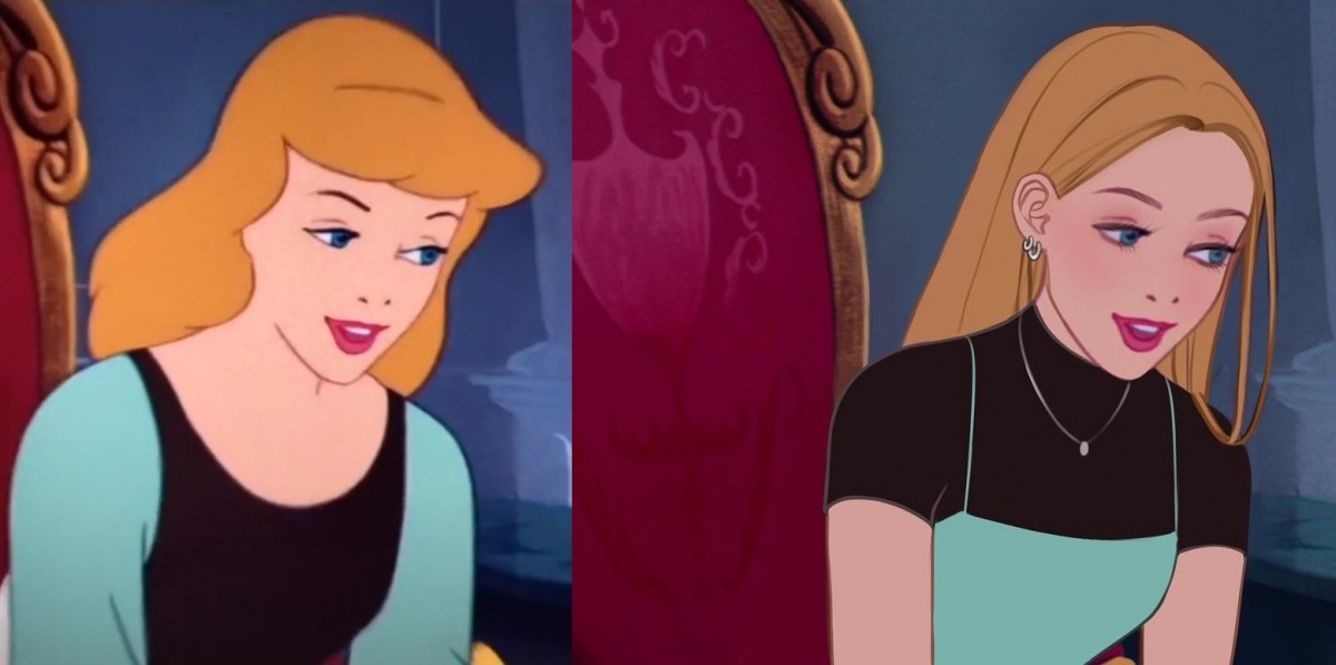 迪士尼公主現代造型插畫Yudelmis 貝兒/Elsa/小魚仙換上現代妝容穿搭