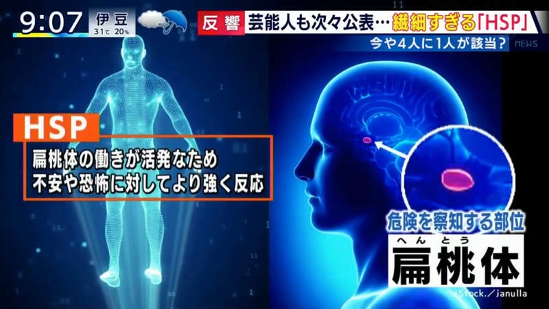 其實這並不是一個病,只是屬於精神科裏描述人的體格和據研究指出每4個人當中就有其中一位,直接影響日常生活和社交。在科學上就可以解釋為大腦中專責察覺危險、應急反應的「杏仁核」過度活化,導致時常處於不安與恐怖當中。