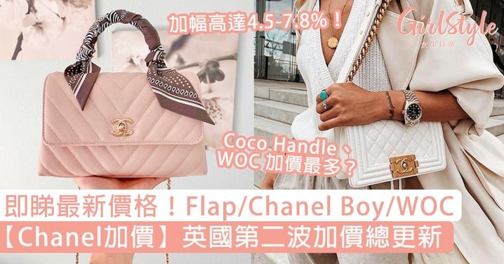 【Chanel加價】英國第二波加價總更新！即睇Flap/Chanel Boy/WOC經典款手袋新價格