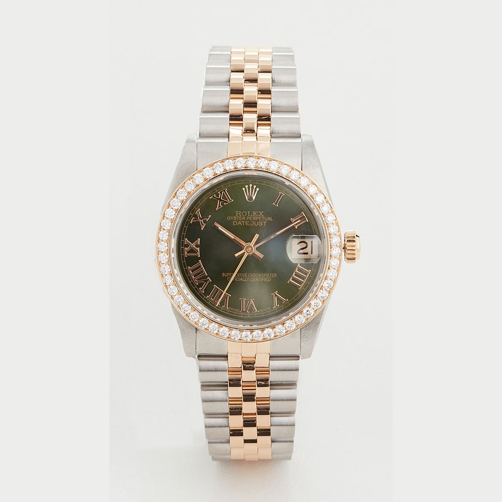 【Rolex勞力士】最後還有這款較罕見的可灰綠色的錶面設計,較為中性化的款式~