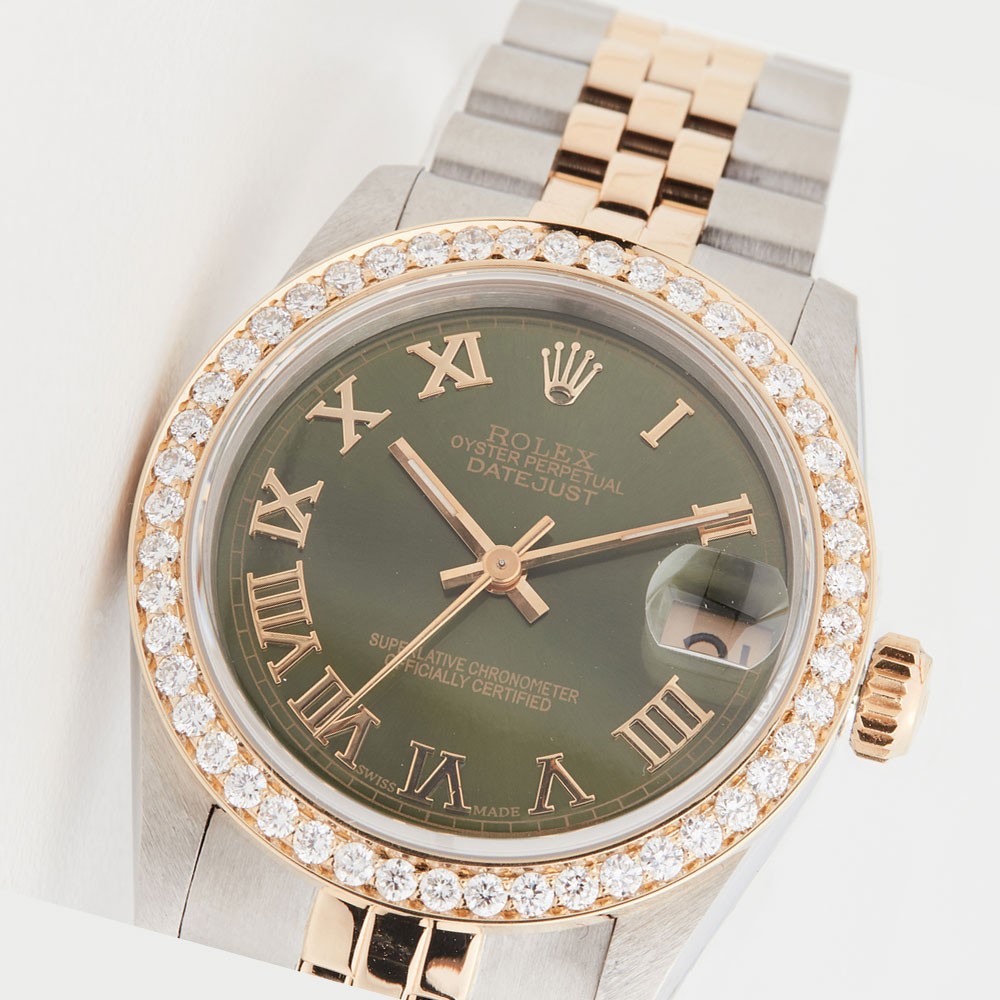 【Rolex勞力士】最後還有這款較罕見的可灰綠色的錶面設計,較為中性化的款式~