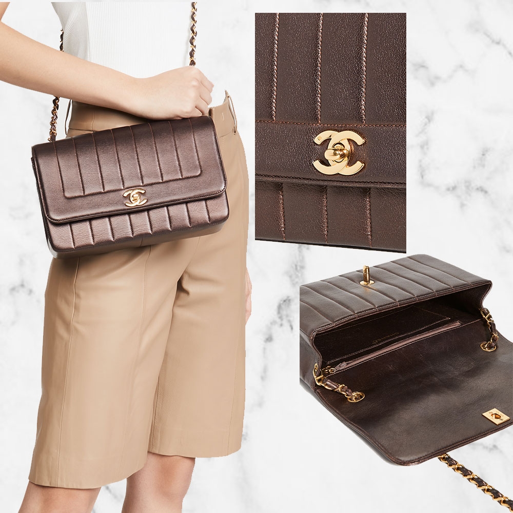【名牌Chanel手袋網購】Chanel Brown Flap Bag