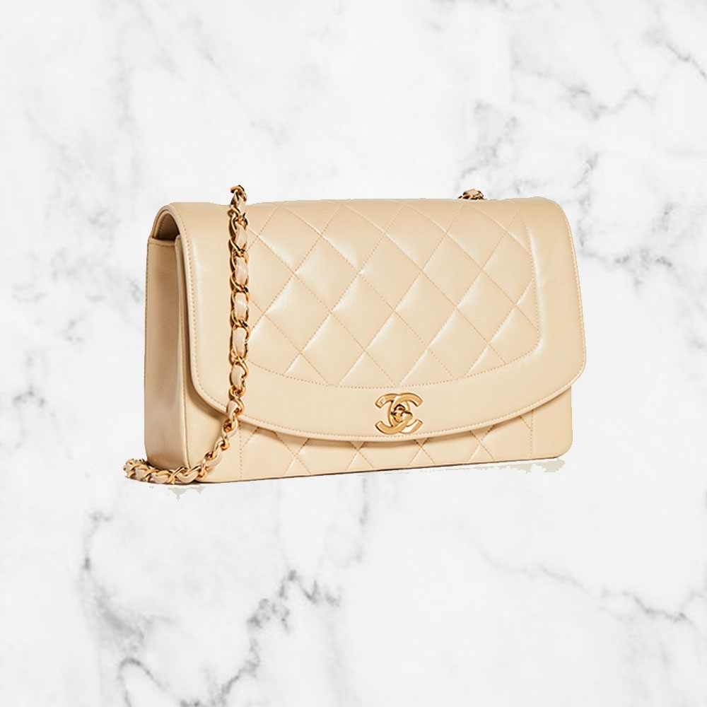 【名牌Chanel手袋網購】Chanel Beige Lambskin Classic Flap Bag