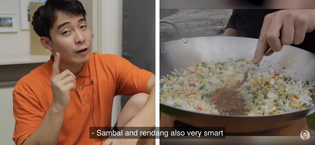 Gordan Ramsey被網民大讚「很懂」亞洲的炒飯，除了懂得用隔夜飯來炒之外，還有不少道地的食材，包括不同的印尼香料例如南薑 (Galangal)、參峇辣椒醬 (sambal)、雞肉仁當（Rendang）。