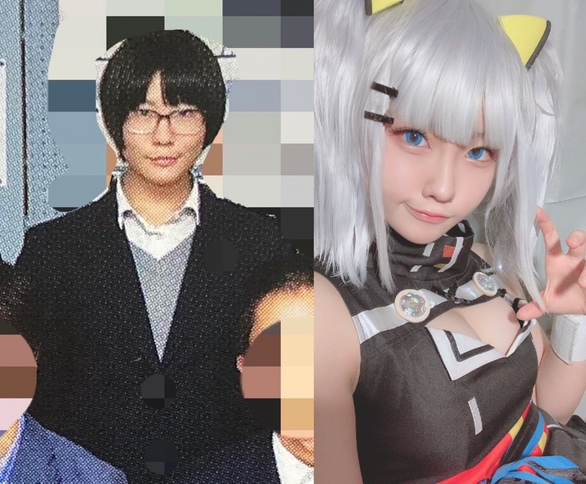 【偽娘整容】「夏野きゅーり」的前後對比圖的貼文一出,亦引來了連鎖反應,網民還特意發起了「#完全看不出是同一人」