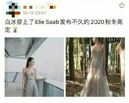 內地女星白冰不當渠道/偷借Elie Saab高訂禮服/品牌要求删相/網民嘲咖位太低不配穿