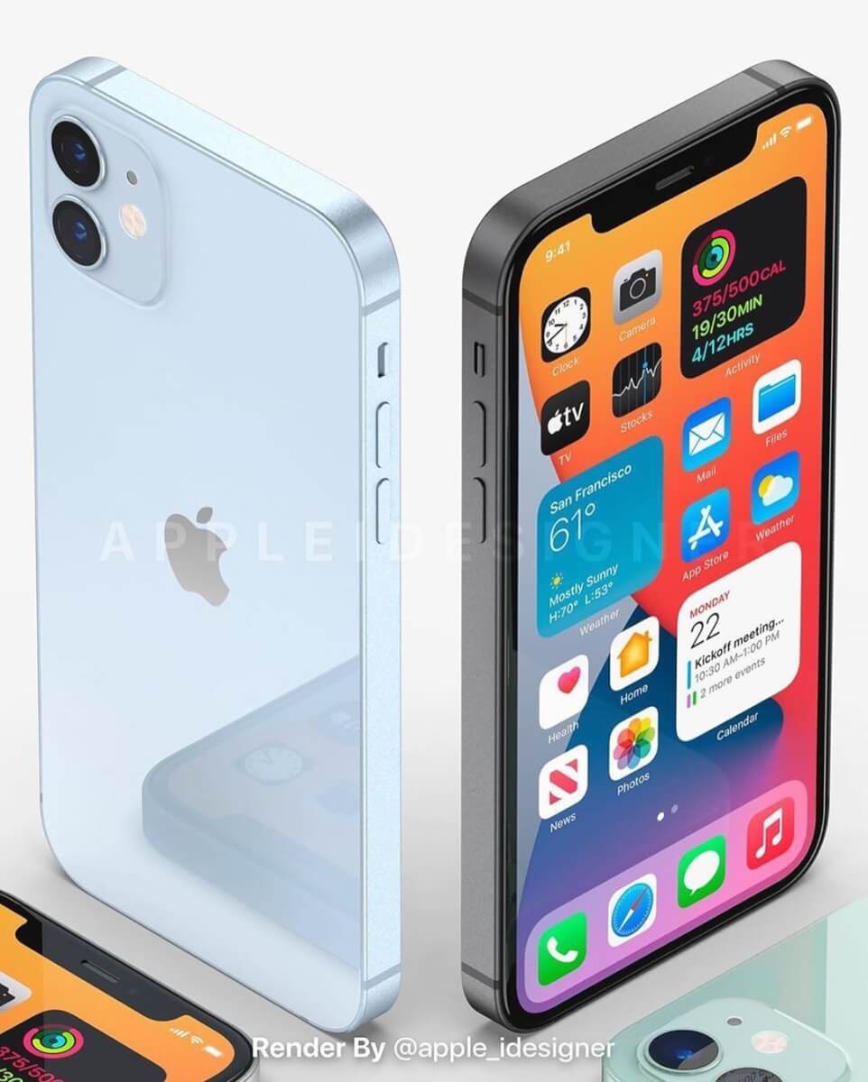 【iPhone 12顏色/價錢】外傳iPhone 12 全系列都會全面升級,都會搭載與iPad Air上相同的A14仿生晶片處理器,而4款系列都會採用近似iPhone 4方正純平外框!