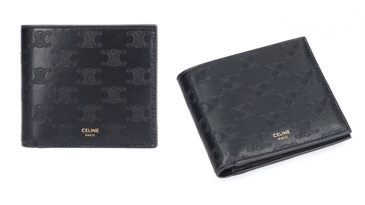 【聖誕禮物2020】男友名牌銀包CARDHOLDERCELINE Two-section calf leather Triomphe wallet HK$3,600