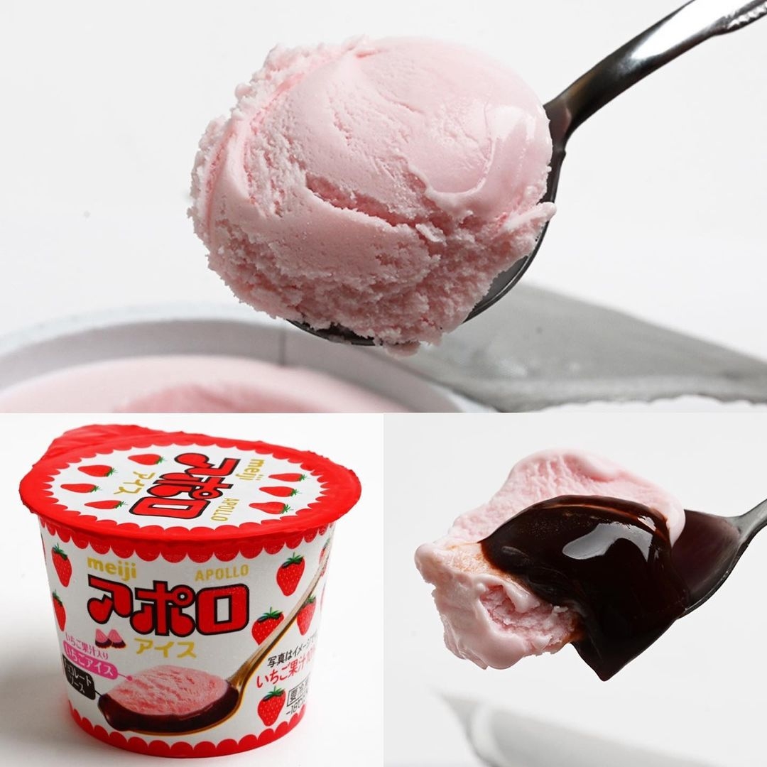 日本明治推出阿波羅草莓朱古力雪糕/酸甜草莓雪糕加香濃朱古醬