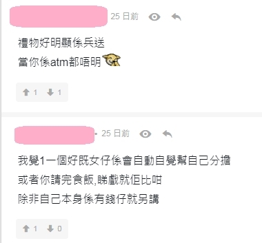 【情侶相處】有男網民就認為女方似是當男方做提款機,更稱如果一個女生真心想跟你走下去,是不會每次都要男人俾錢!