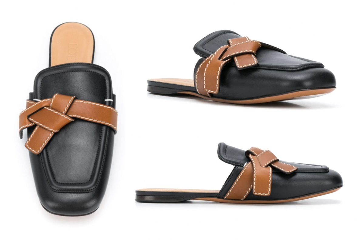 【Black Friday 2020】FARFETCH折上折優惠LOEWE Gate square-toe mules HK$6,450