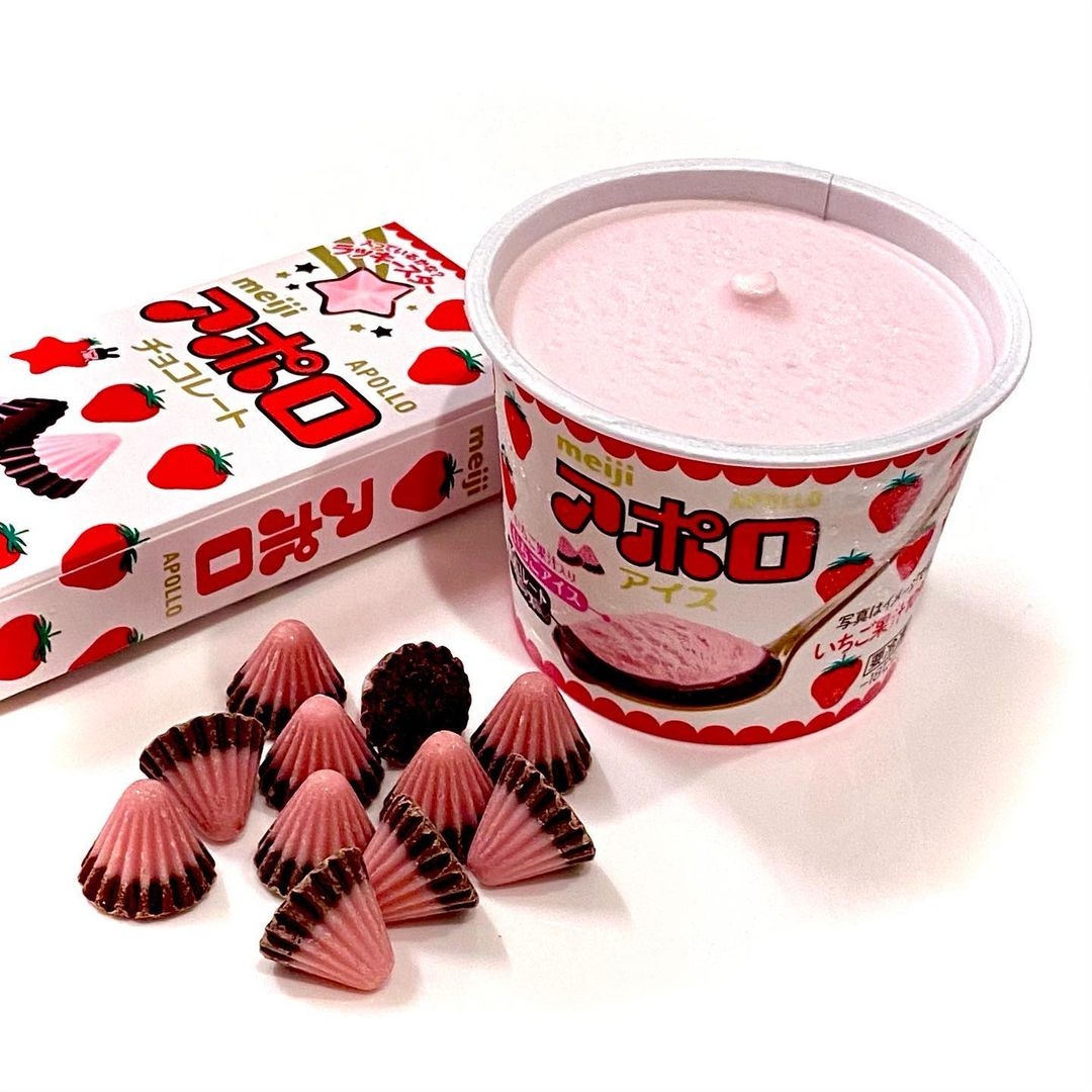 日本明治推出阿波羅草莓朱古力雪糕/酸甜草莓雪糕加香濃朱古醬