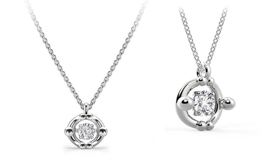 FOREVERMARK 心欣愛鑽飾系列18K750 白色黃金鑲天然鑽石吊墜