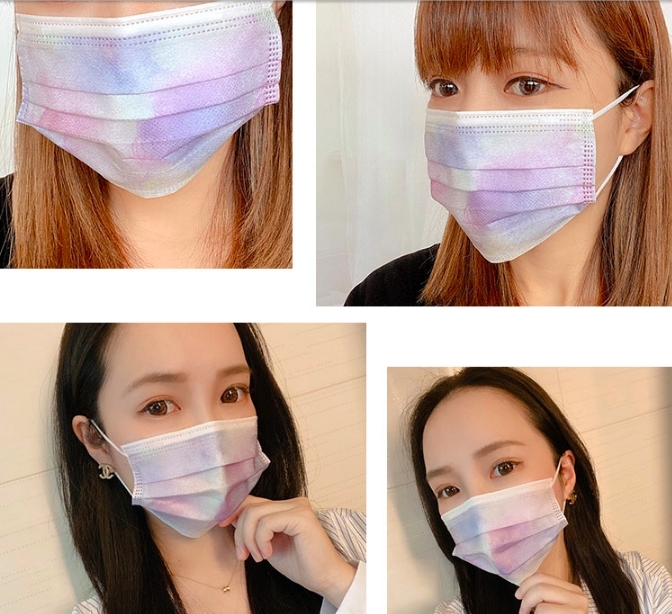 【台灣口罩】親親JIUJIU夢幻雲石暈染口罩/聖誕口罩