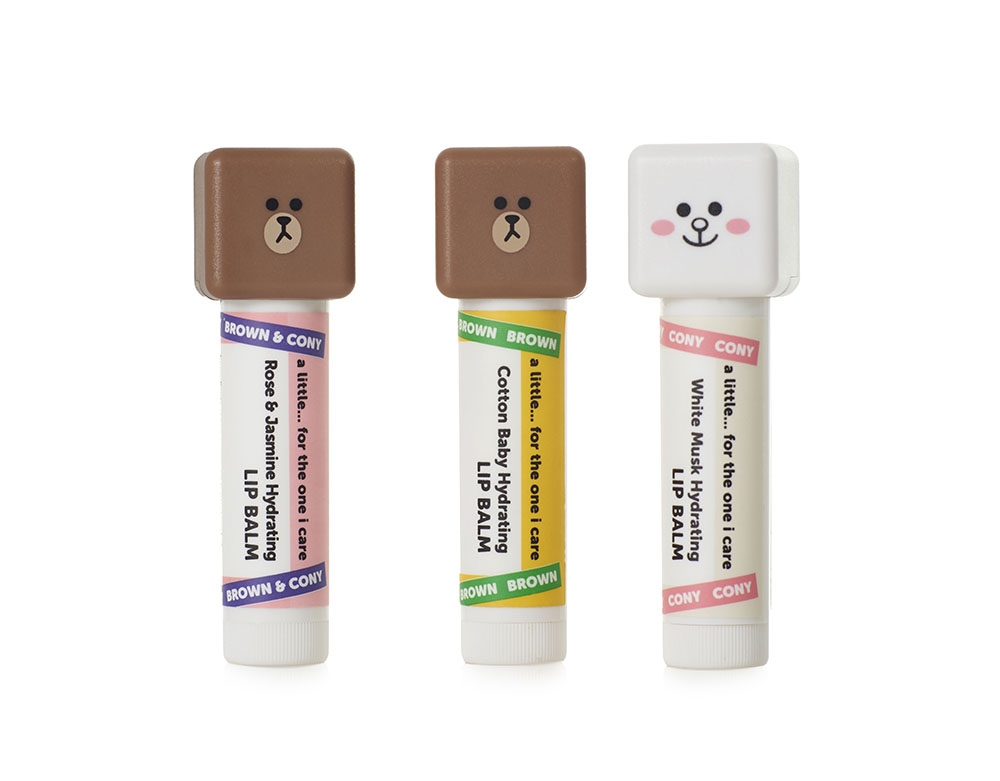 LINE FRIENDS X everybody LABO 保濕潤唇膏 #Cotton Baby、White Musk、Rose & Jasmine