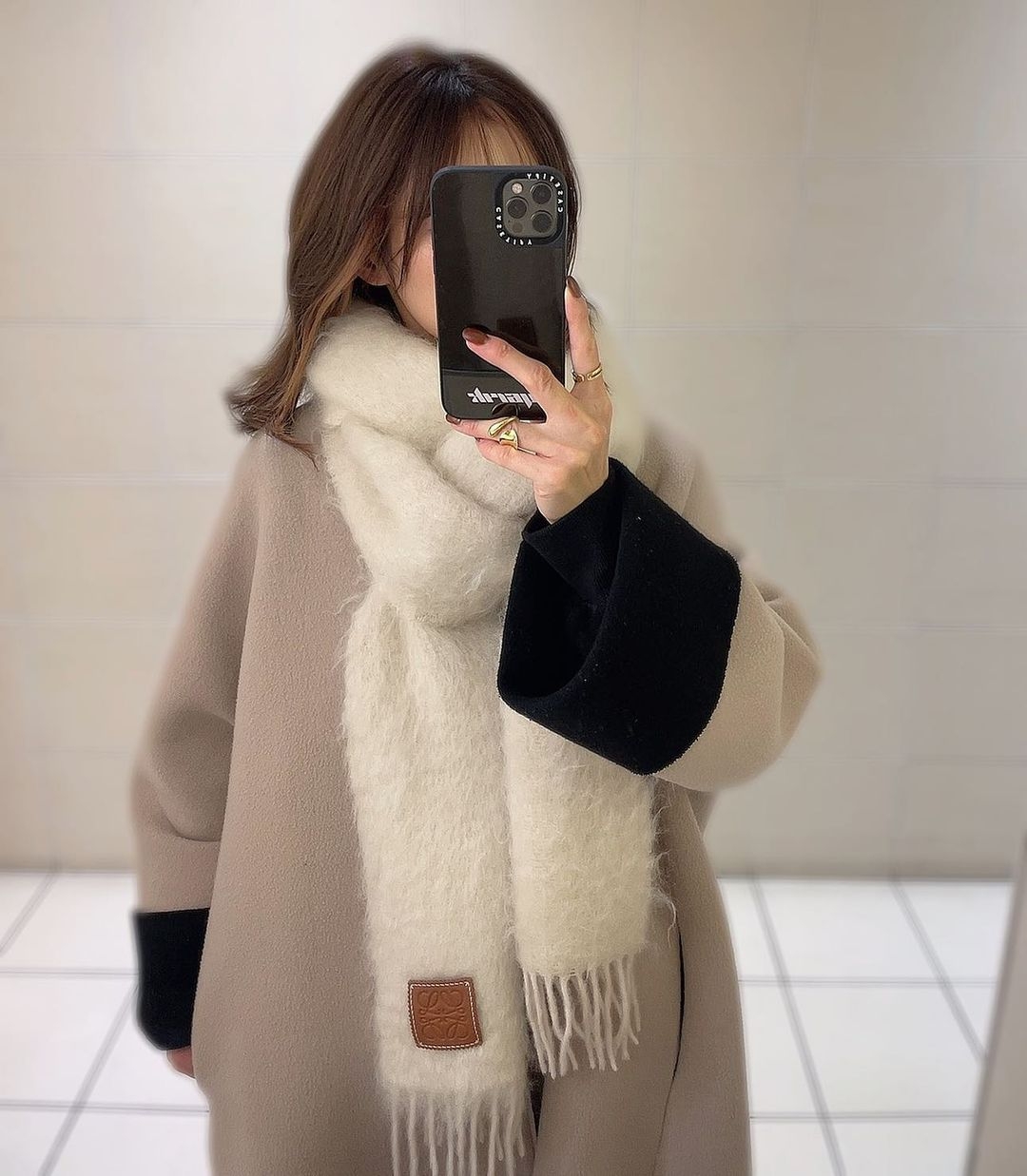 LOEWE White Mohair Scarf HKD$4600