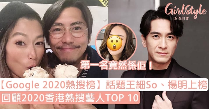 【Google 2020熱搜榜】2020香港熱搜藝人TOP 10！話題王馬明、楊明上榜，第一名竟然係佢！