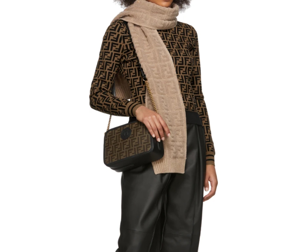 FENDI Beige 'Forever Fendi' Scarf HKD$3300