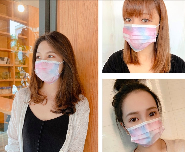 【台灣口罩】親親JIUJIU夢幻雲石暈染口罩/聖誕口罩