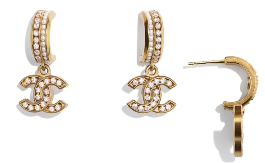 Chanel 金屬、玻璃珍珠及水晶耳環 HKD 6,200