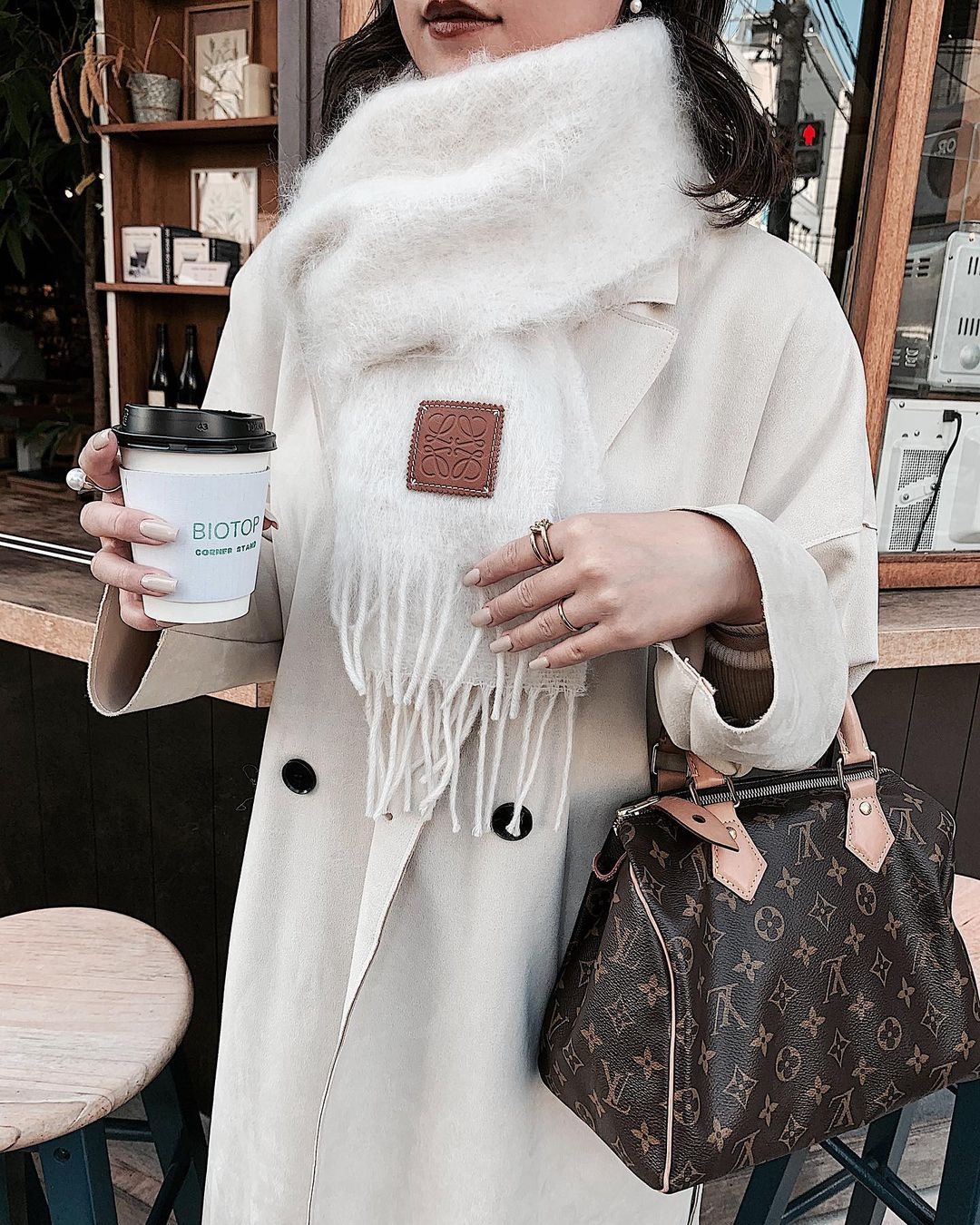 LOEWE White Mohair Scarf HKD$4600