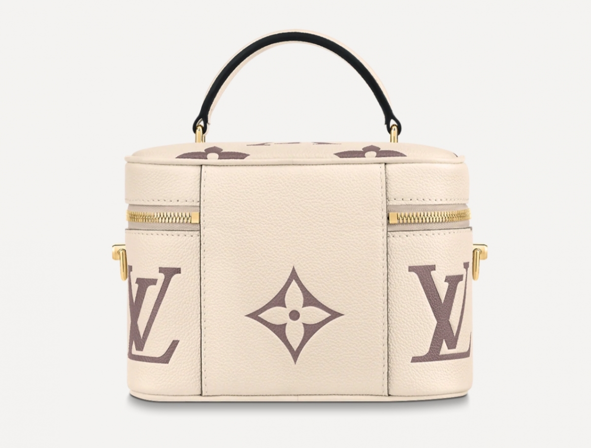 【 名牌手袋2021】LV化妝箱VANITY PM新色霧黑/米色/奶油色蔷薇木粉Giant Monogram