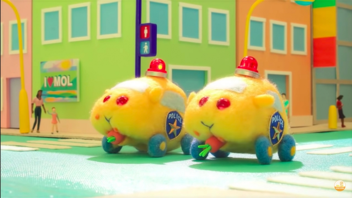 日本動畫《PUI PUI 天竺鼠車車》爆紅/羊毛氈定格動畫/由真天竺鼠配音