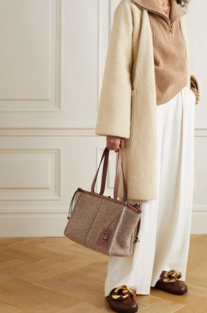 LOEWE Cushion small leather-trimmed felt tote HK$9,650