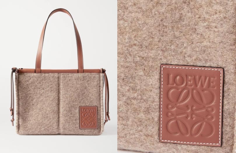 LOEWE Cushion small leather-trimmed felt tote HK$9,650